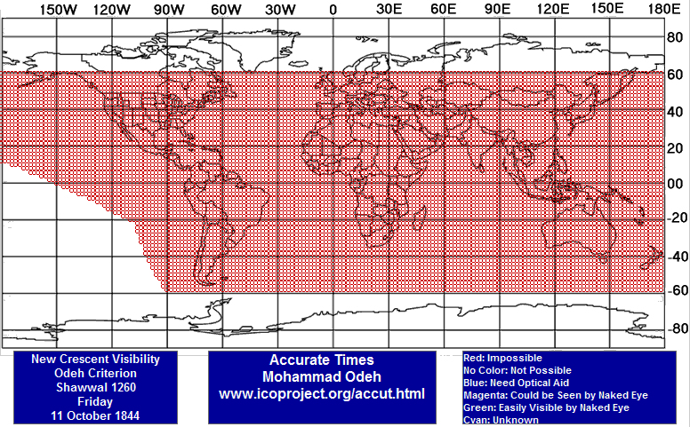 Moon Visibility 1844 10 11