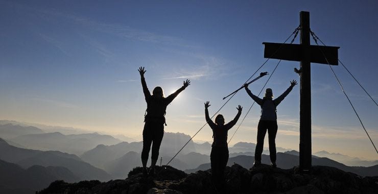 At the summit cross