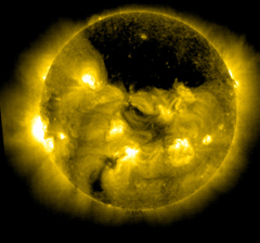 Giant hole in the sun